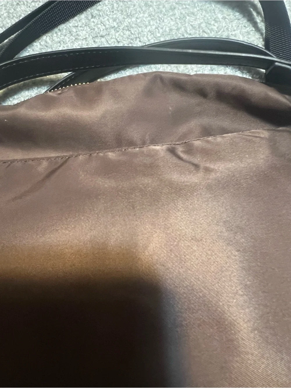 Velvet Brown Satin-Lined Handbag